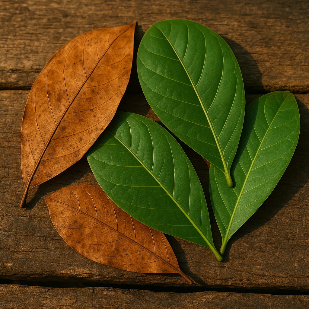 daun ketapang kering